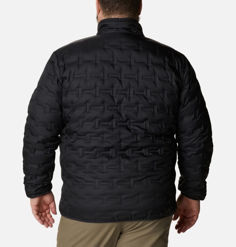 Men's Columbia Delta Ridge Down Jackets Black | Plus Size CA-YL615